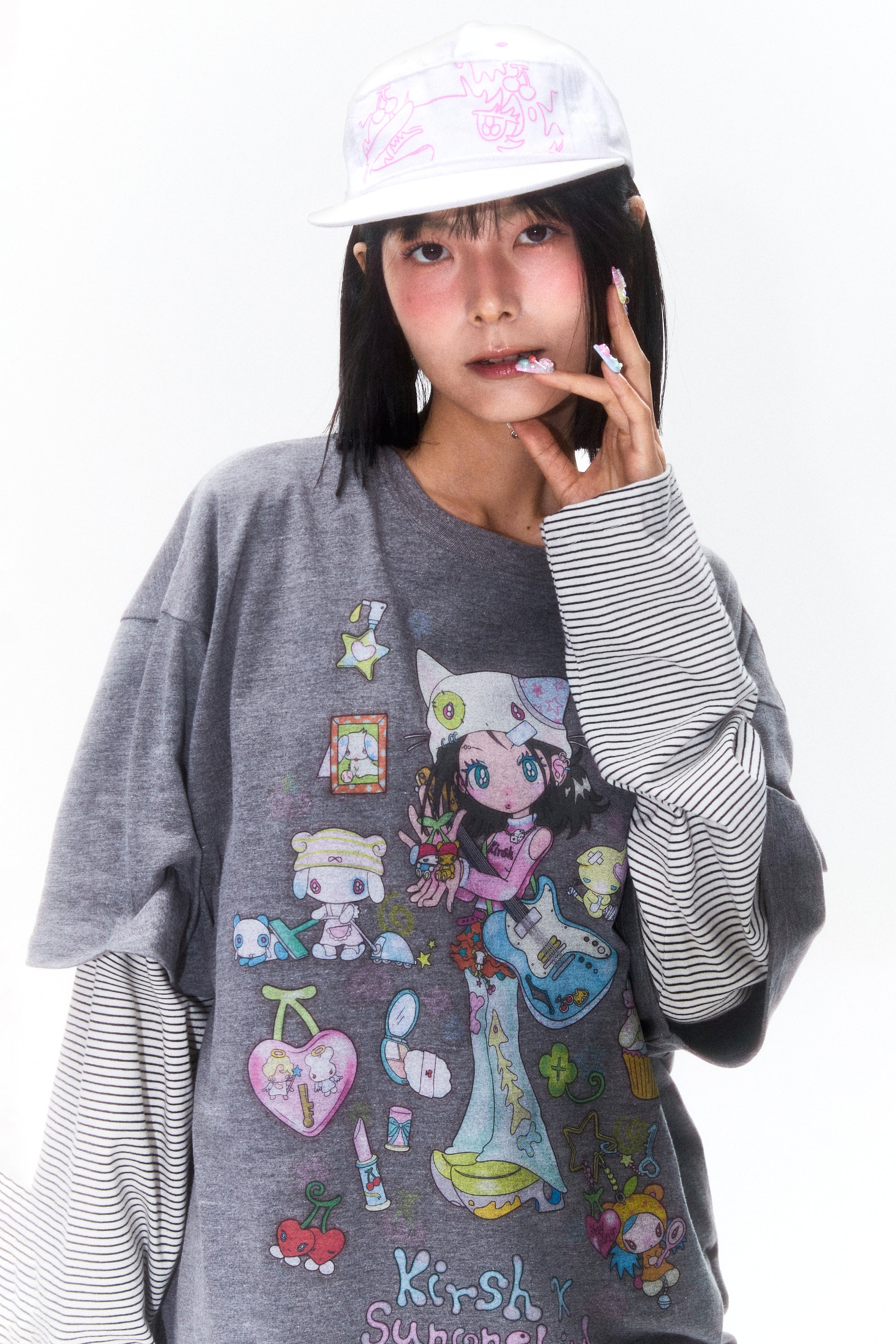 KIRSH X SUNONEBIRD アイグラフィックボールキャップ【ホワイト】