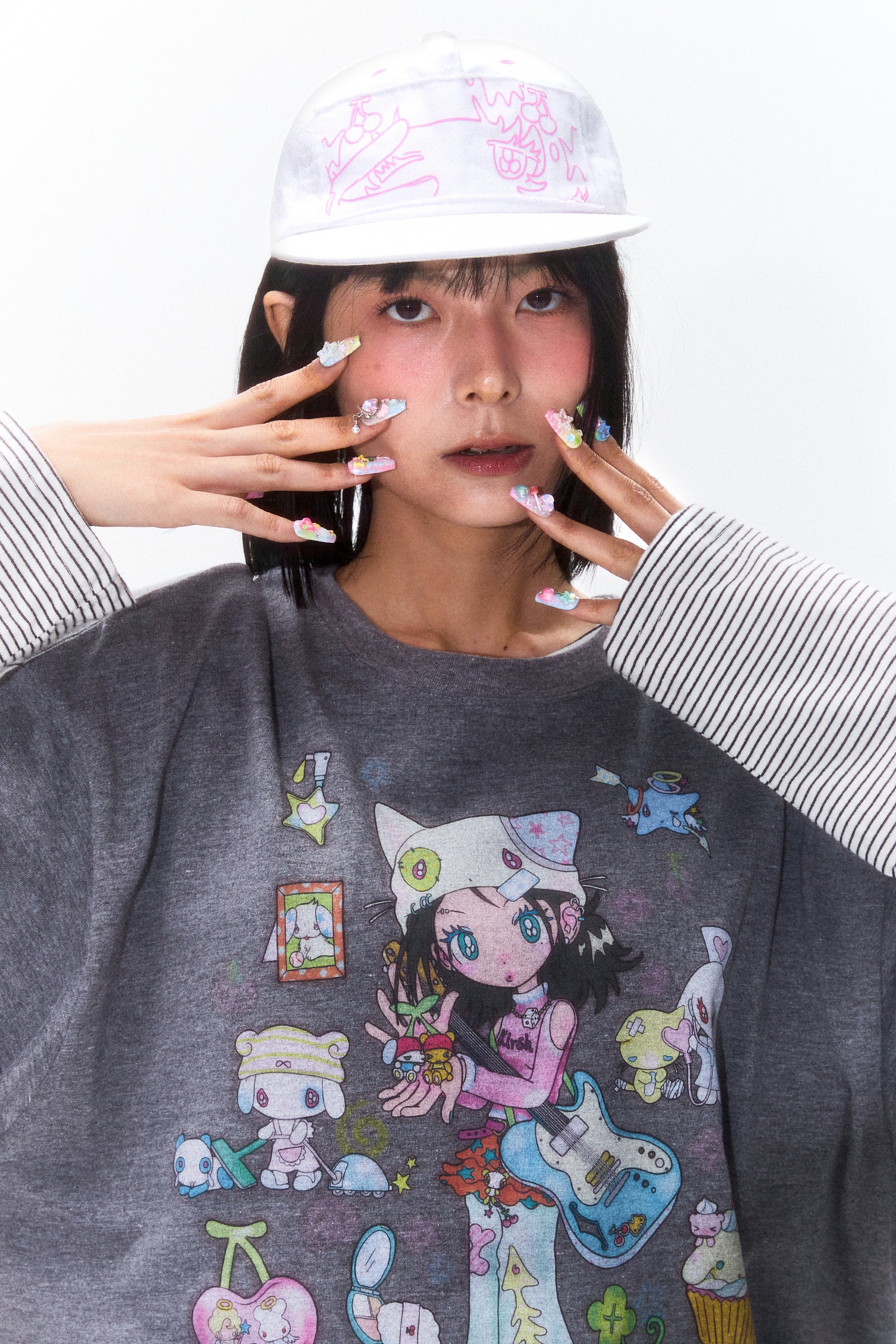 KIRSH X SUNONEBIRD アイグラフィックボールキャップ【ホワイト】