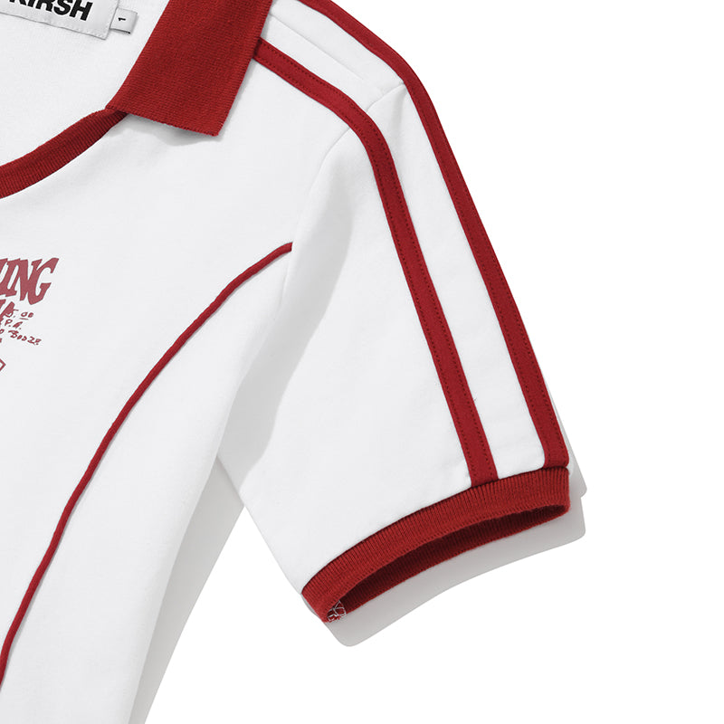 オープンカラースポーティドレス【ブラック】