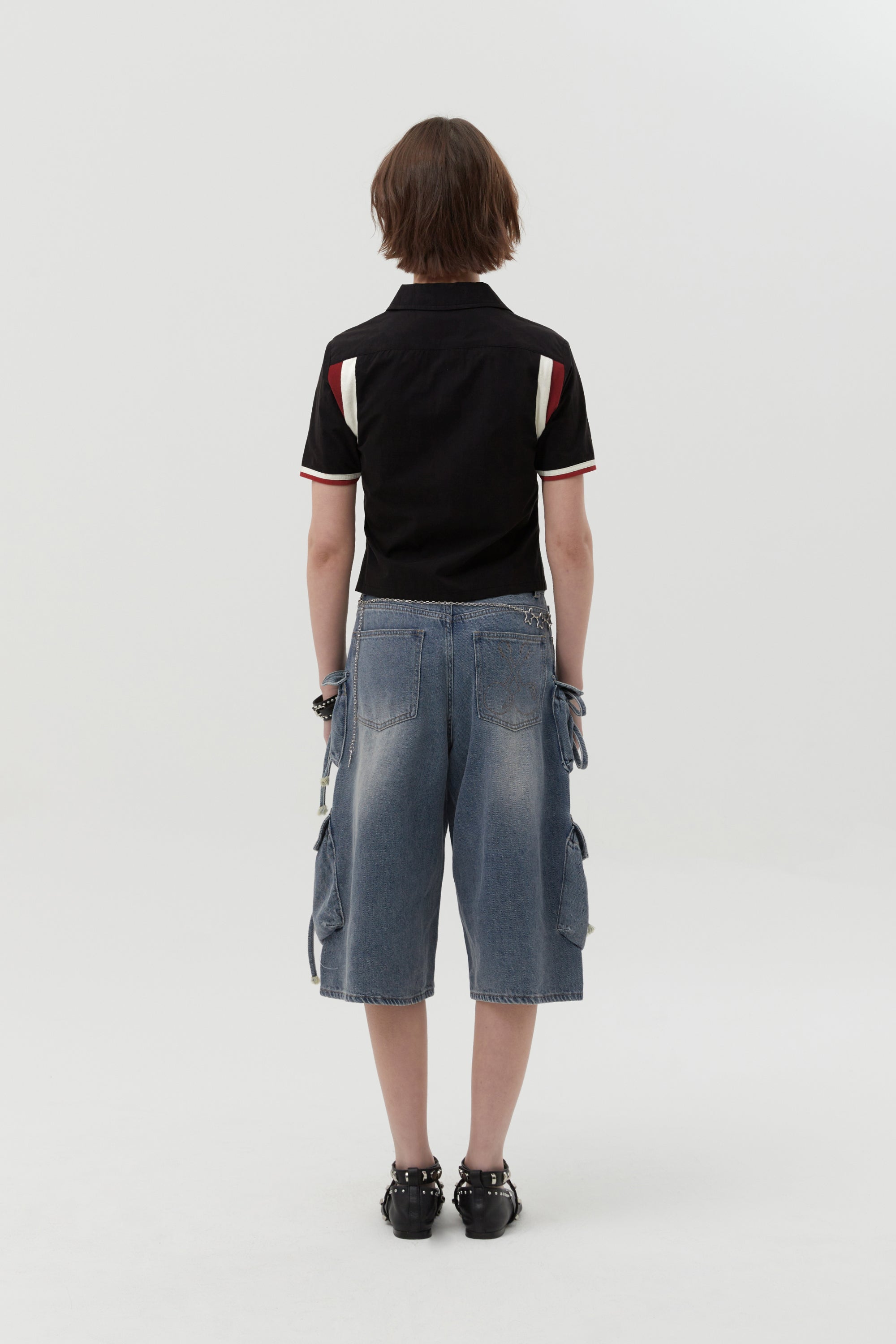 72ボーリングシャツ【ブラック】