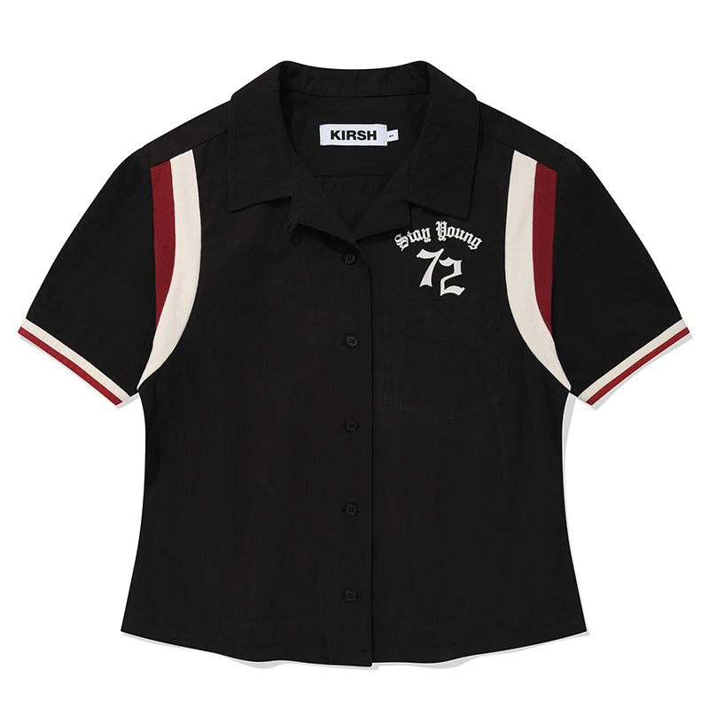 72ボーリングシャツ【ブラック】