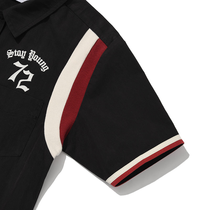 72ボーリングシャツ【ブラック】