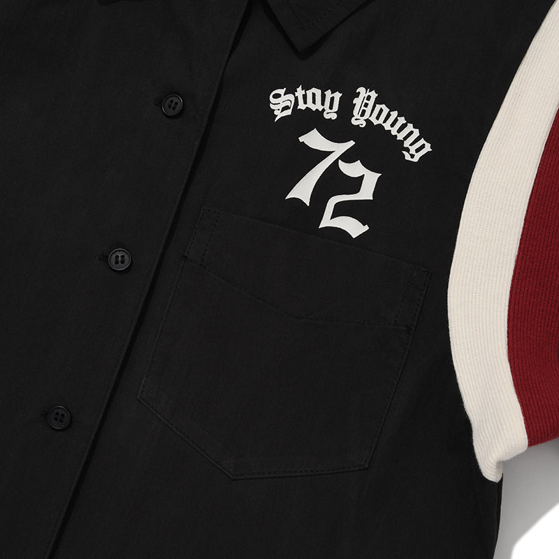 72ボーリングシャツ【ブラック】