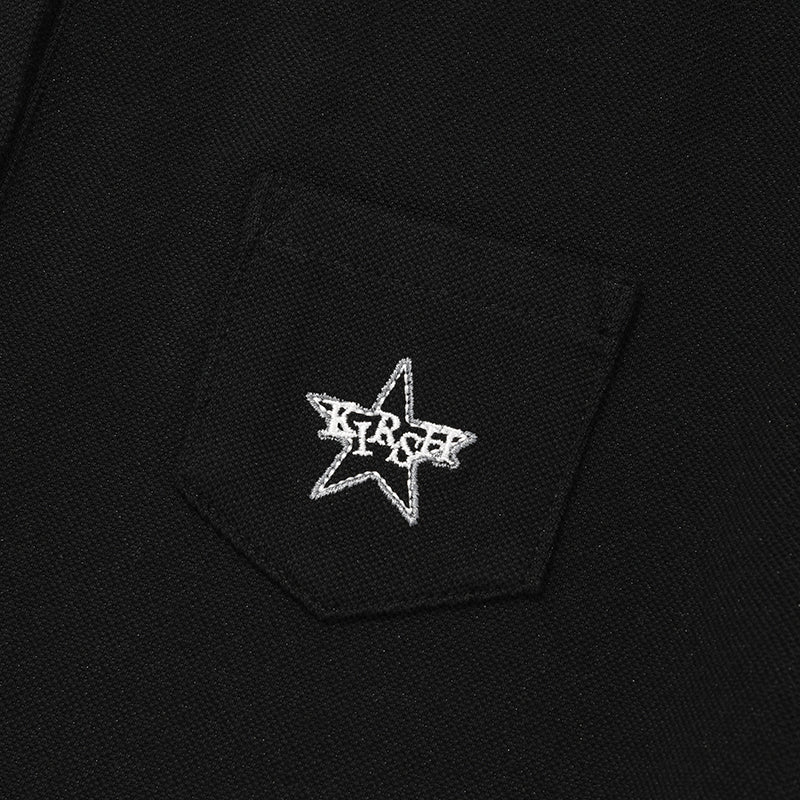 ボタンポイントスリムフィットカラーTシャツ【アイボリー】