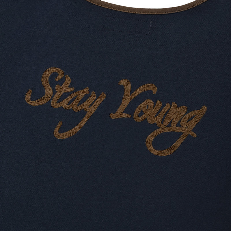 グラフィックリンガーTシャツ【ネイビー】