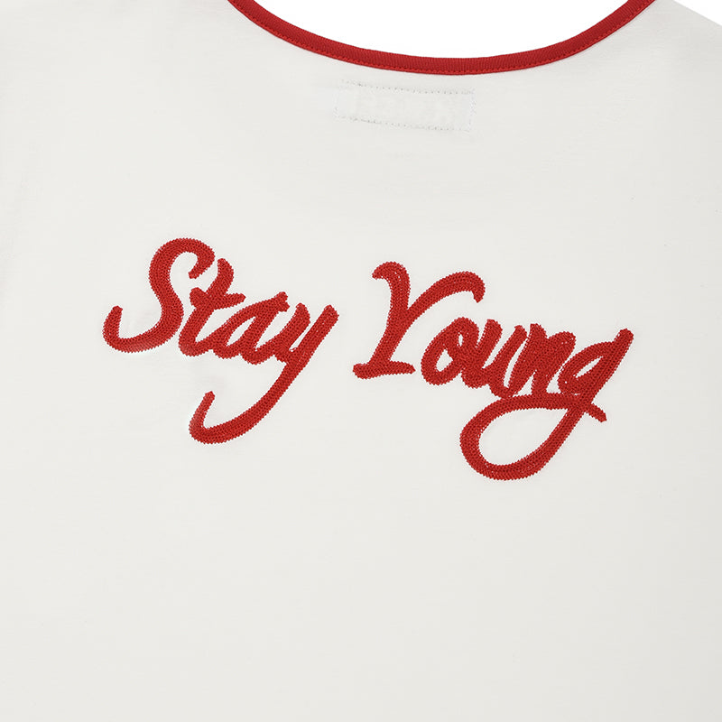 グラフィックリンガーTシャツ【ネイビー】