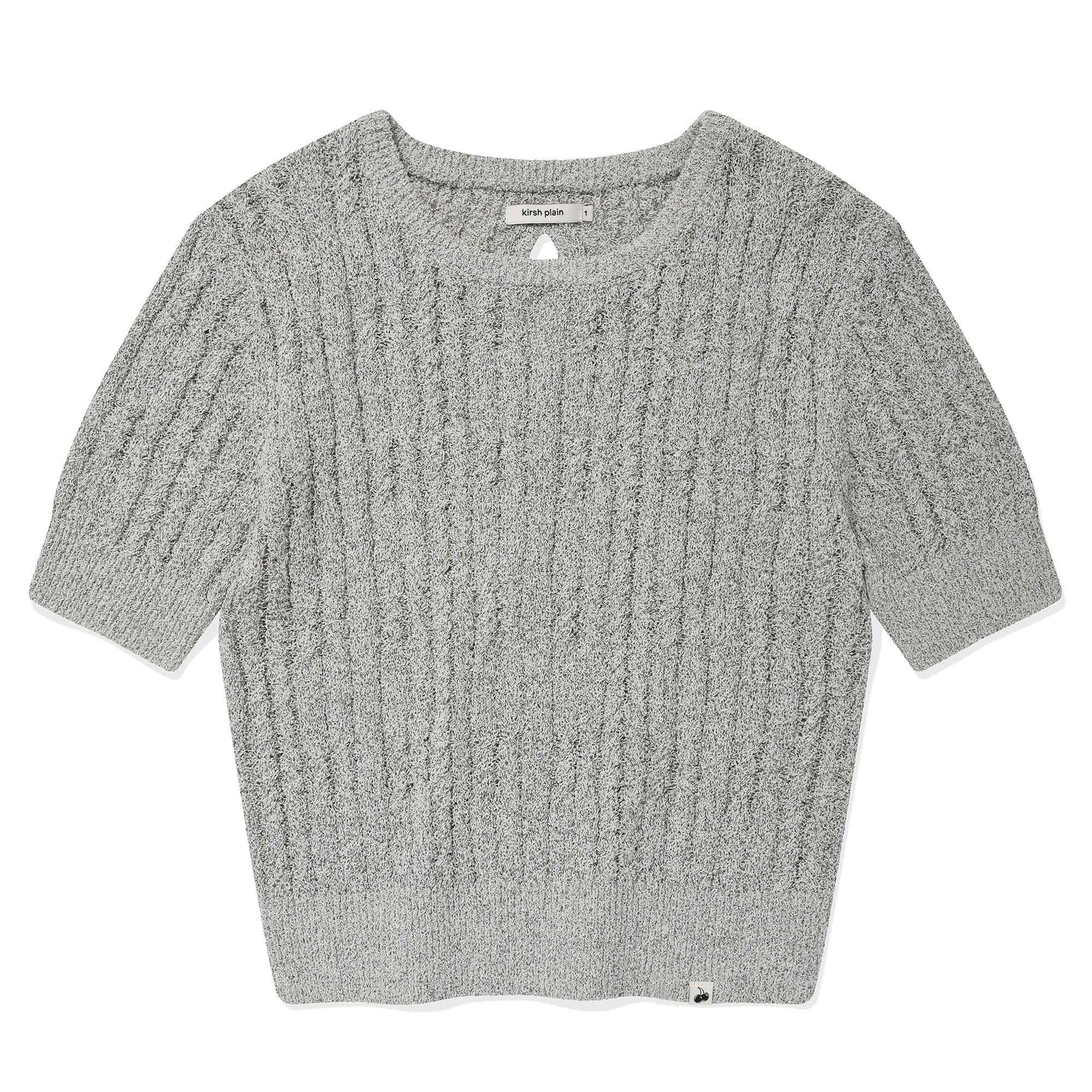 KIRSHプレーンバックホールポイントニット【GRAY】