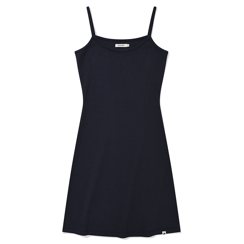 KIRSHプレーンチェリースリムフィットスリーブレスドレス【ダークネイビー】