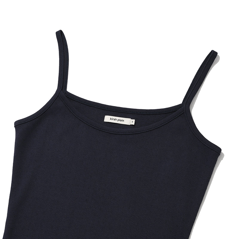 KIRSHプレーンチェリースリムフィットスリーブレスドレス【ダークネイビー】