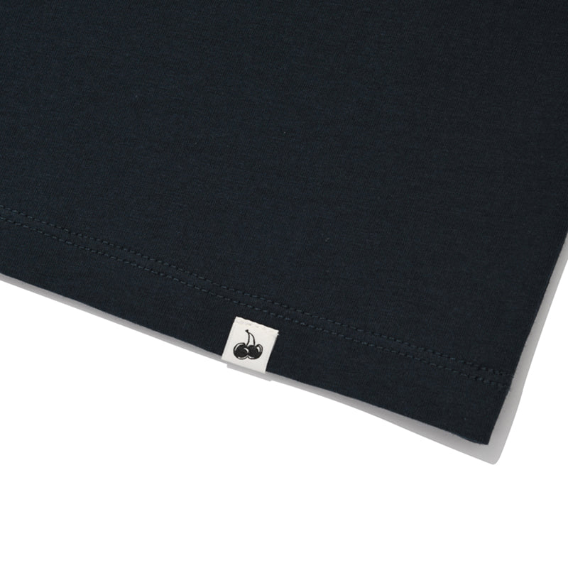 KIRSHプレーンワーディングポイントTシャツ【ダークネイビー】