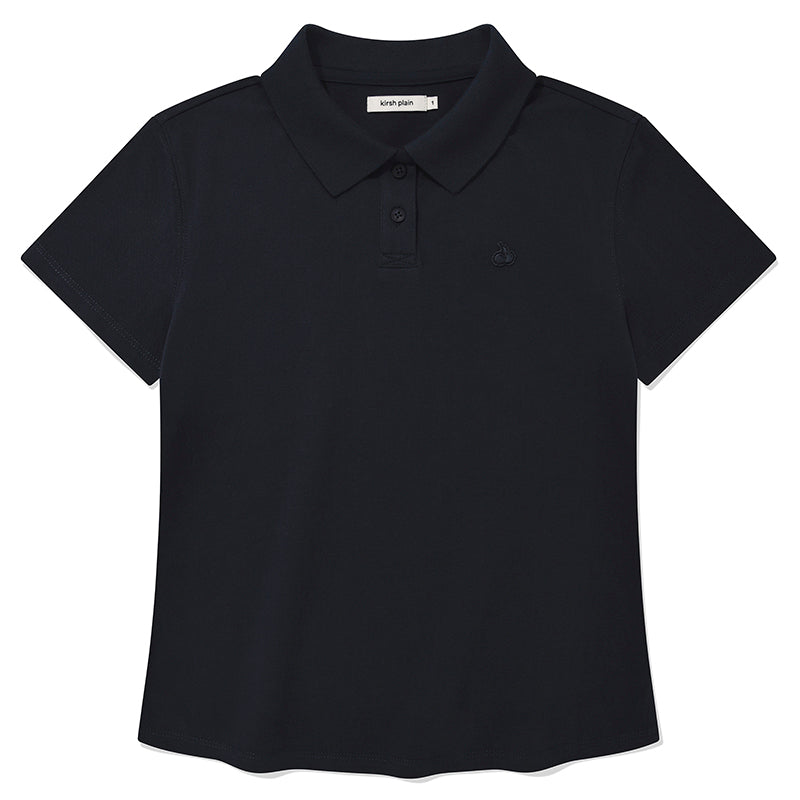 KIRSHプレーンスリムフィットピケTシャツ【ネイビー】