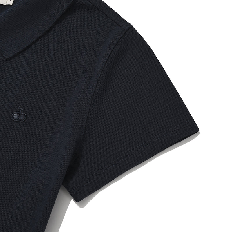 KIRSHプレーンスリムフィットピケTシャツ【ネイビー】