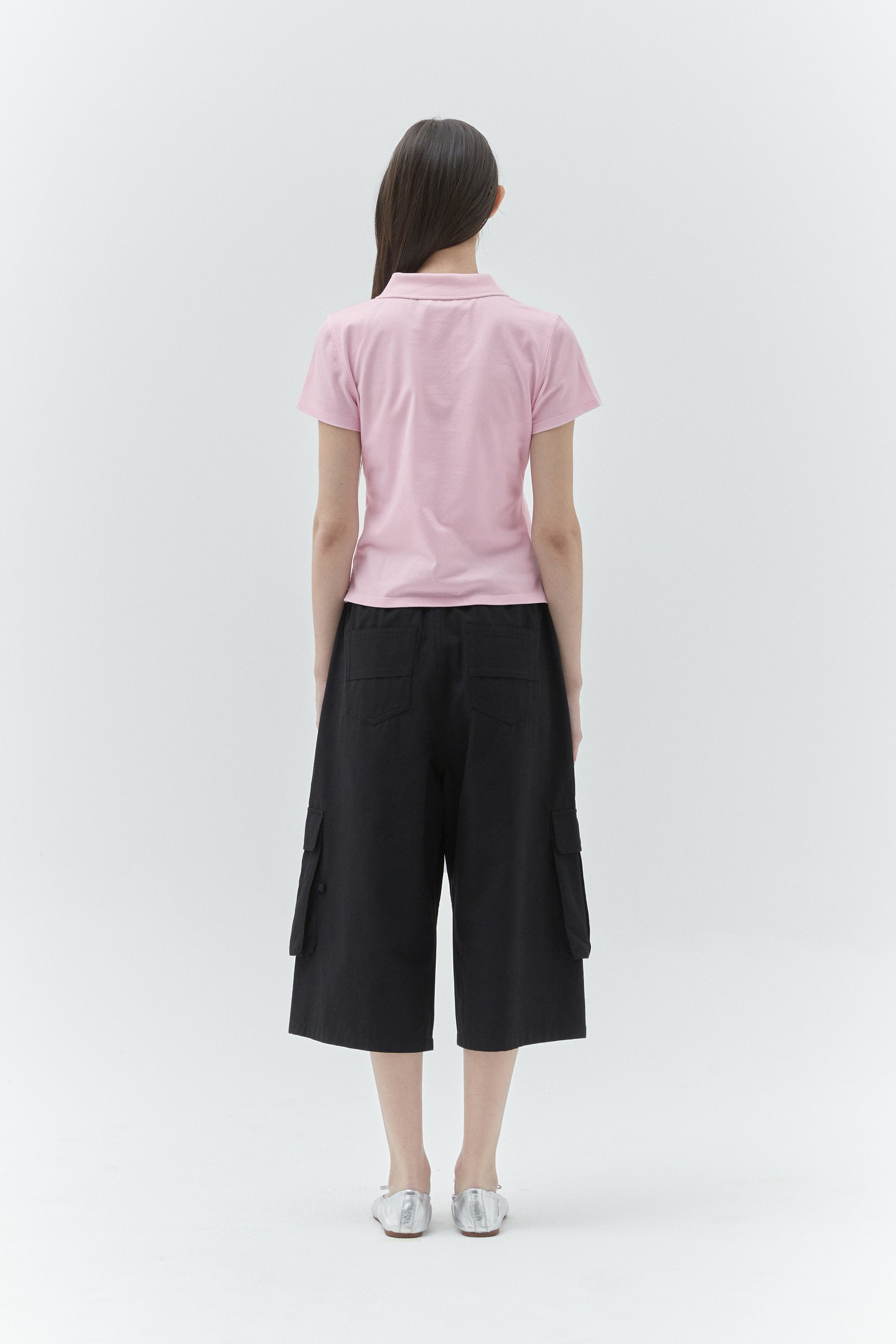 KIRSHプレーンスリムフィットピケTシャツ【ネイビー】