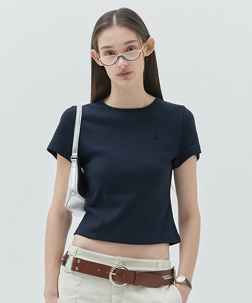 KIRSH プレーンスリムTシャツ【ホワイト】