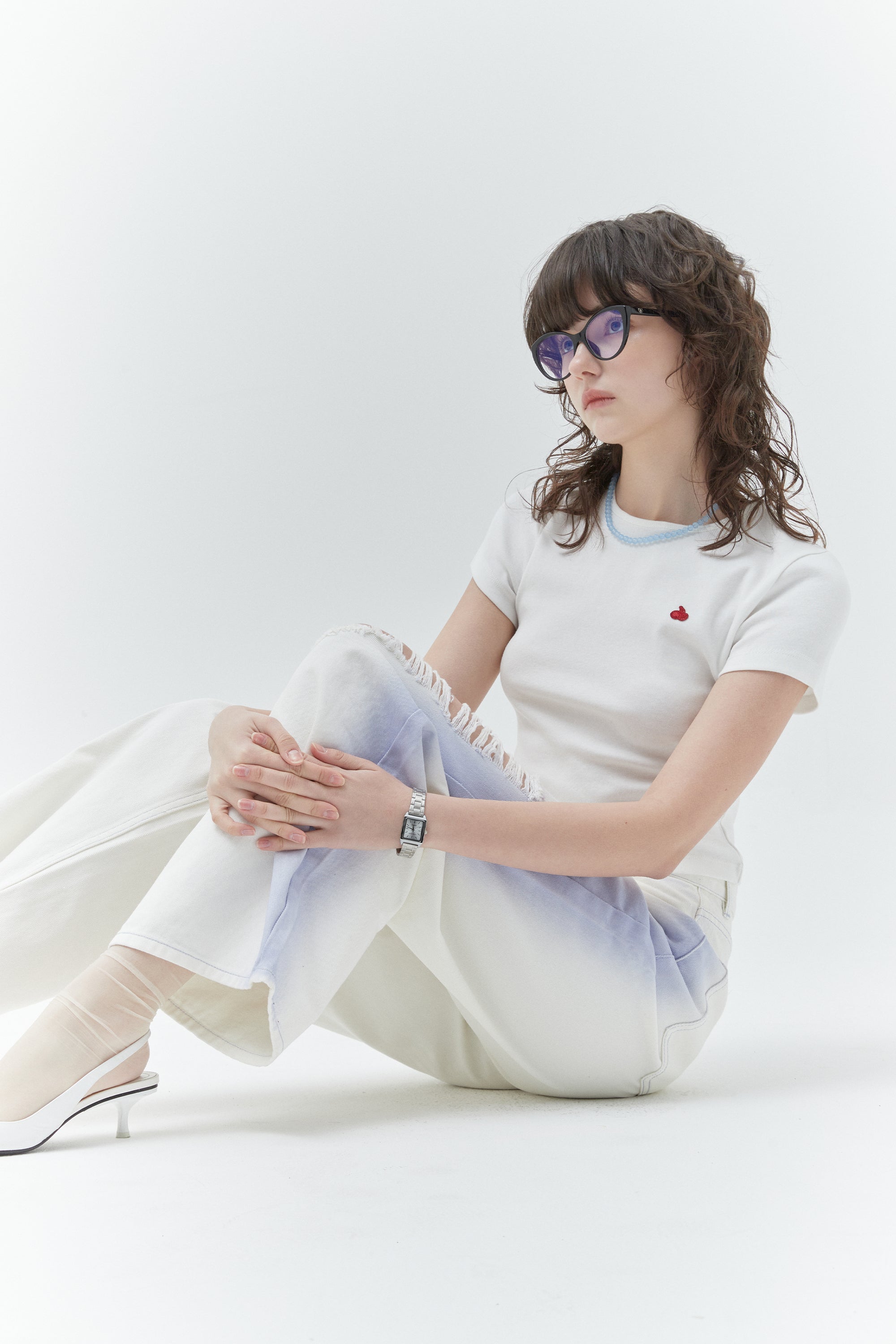 KIRSH プレーンスリムTシャツ【ダークグレー】