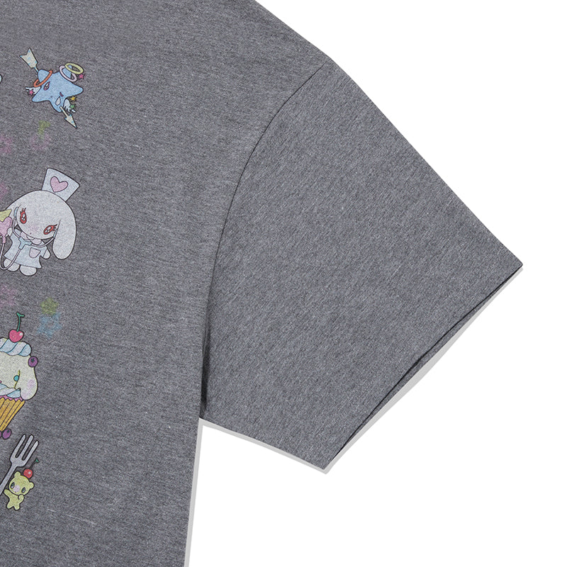 KIRSH X SUNONEBIRD ビックオーバーサイズグラフィックTシャツ【メランジグレー】