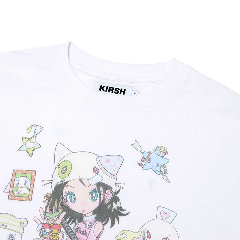 KIRSH X SUNONEBIRD ビックオーバーサイズグラフィックTシャツ【メランジグレー】