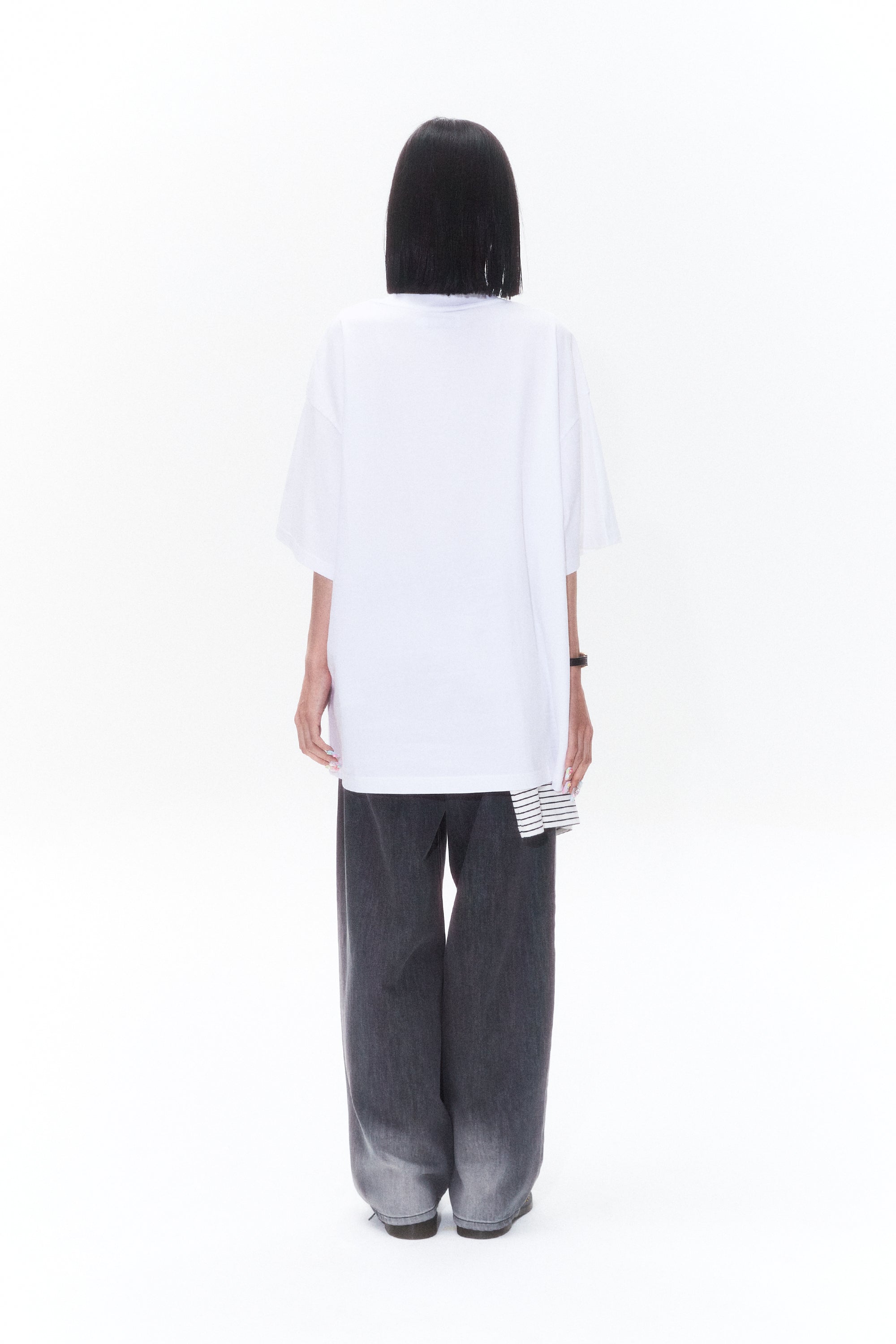 KIRSH X SUNONEBIRD ビックオーバーサイズグラフィックTシャツ【メランジグレー】