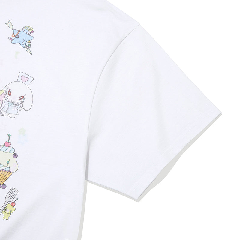 KIRSH X SUNONEBIRD ビックオーバーサイズグラフィックTシャツ【メランジグレー】