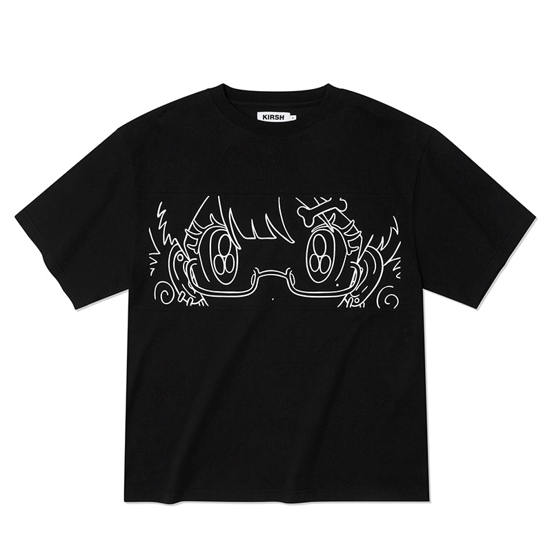 KIRSH X SUNONEBIRD ビックオーバーアイTシャツ【ブラック】