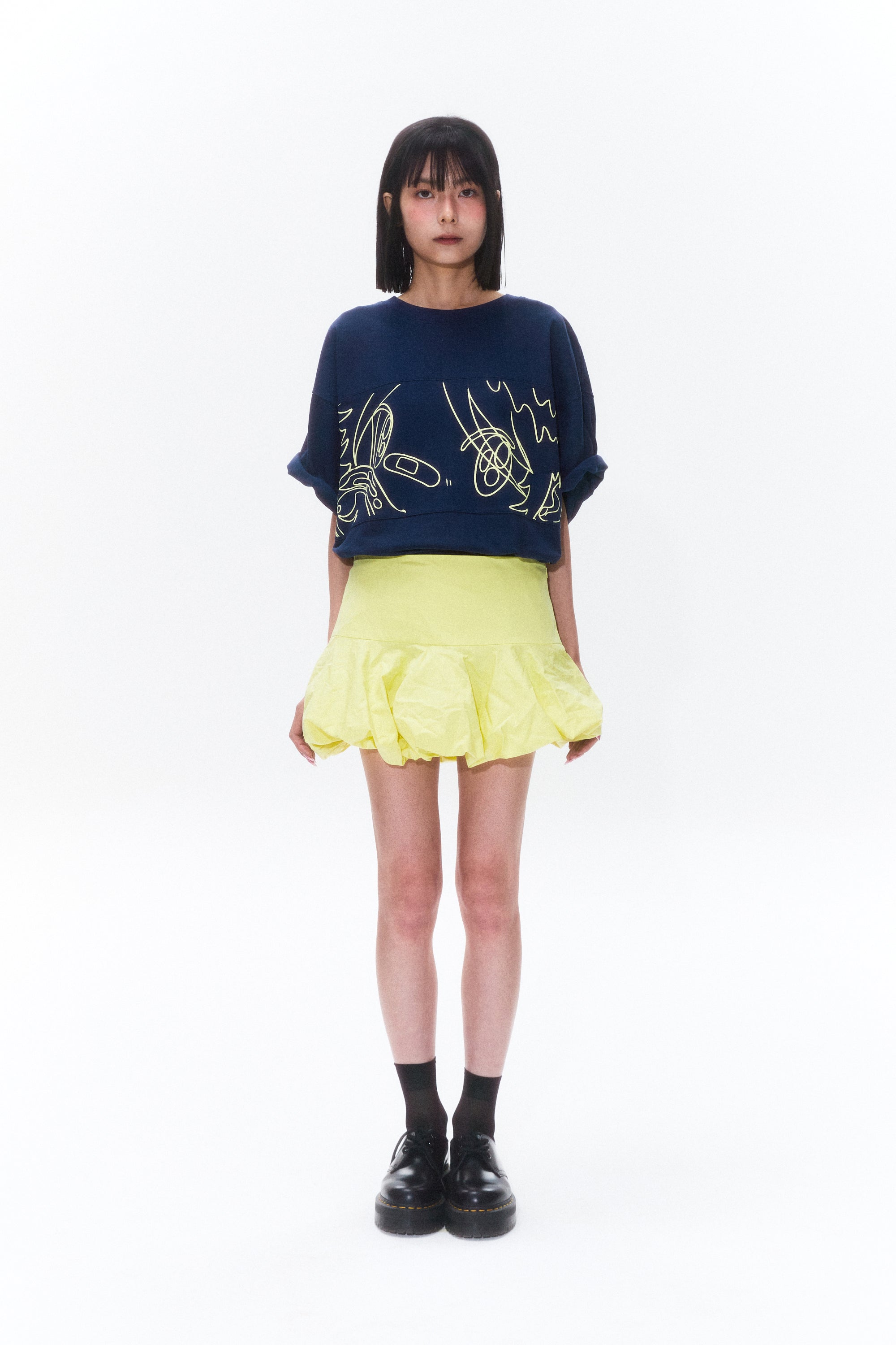 KIRSH X SUNONEBIRD ビックオーバーアイTシャツ【ネイビー】