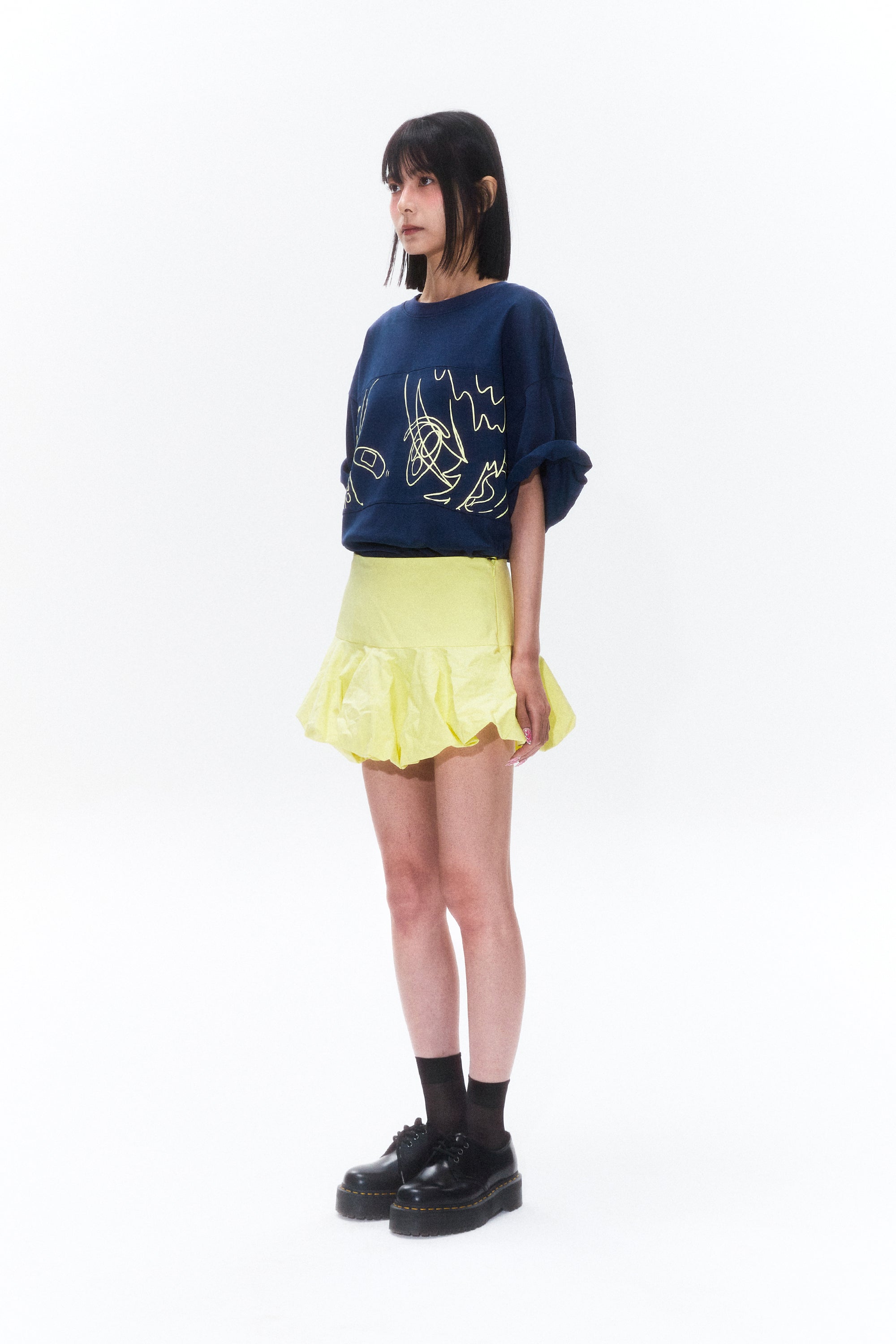 KIRSH X SUNONEBIRD ビックオーバーアイTシャツ【ネイビー】