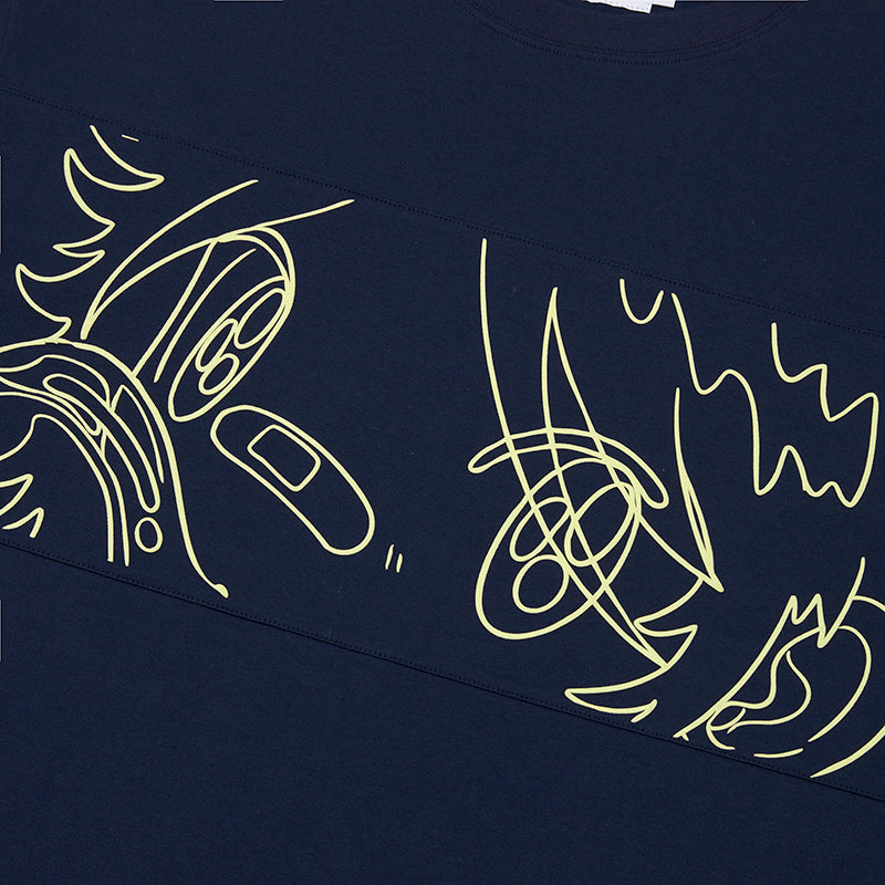 KIRSH X SUNONEBIRD ビックオーバーアイTシャツ【ネイビー】