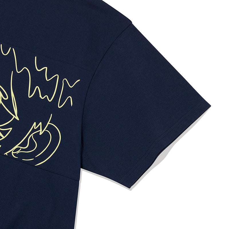 KIRSH X SUNONEBIRD ビックオーバーアイTシャツ【ネイビー】