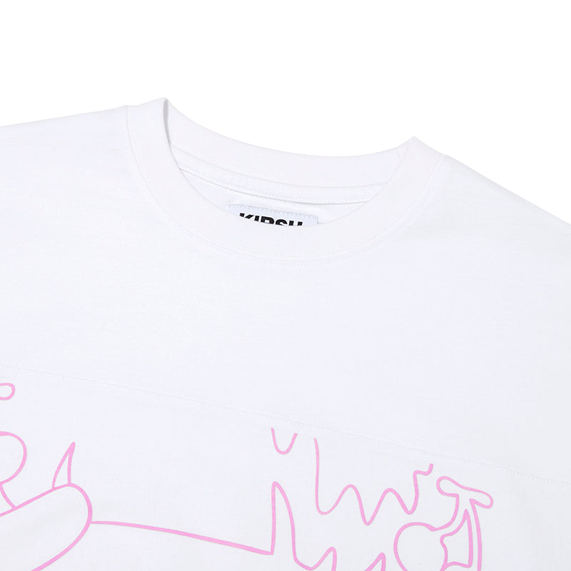 KIRSH X SUNONEBIRD ビックオーバーアイTシャツ【ネイビー】