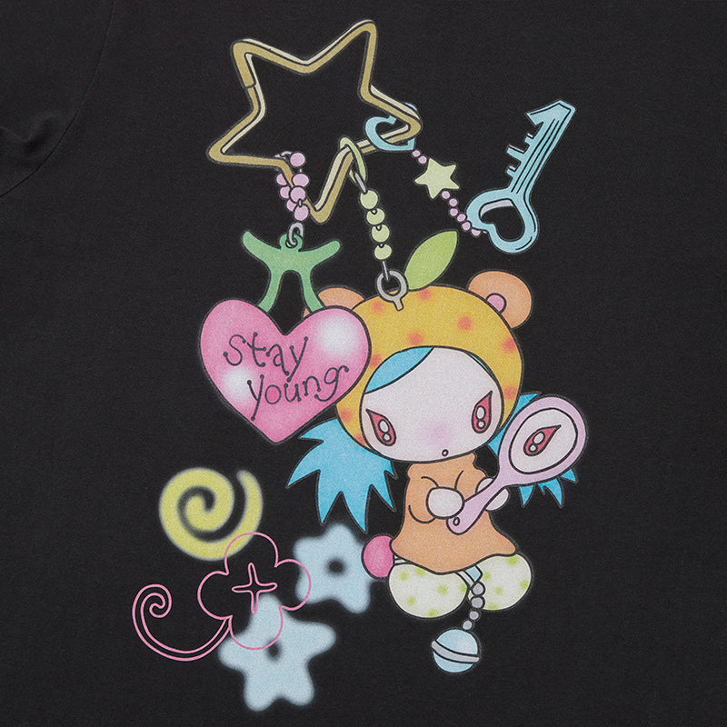 KIRSH X SUNONEBIRD グラフィックルーズフィットTシャツ【ホワイト】