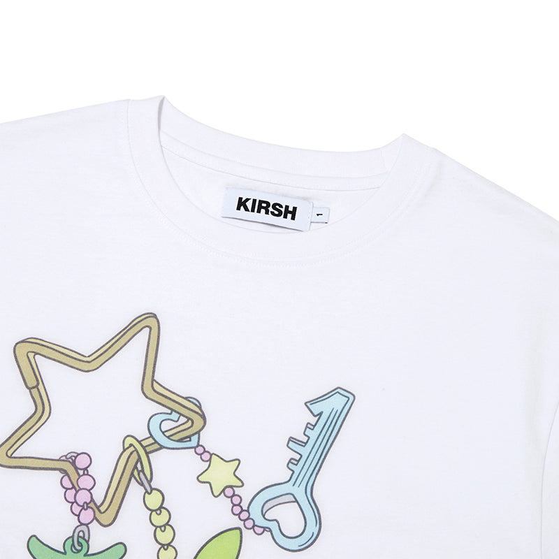 KIRSH X SUNONEBIRD グラフィックルーズフィットTシャツ【ホワイト】