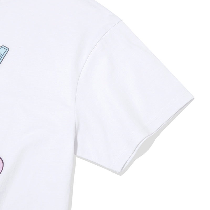 KIRSH X SUNONEBIRD グラフィックルーズフィットTシャツ【ホワイト】