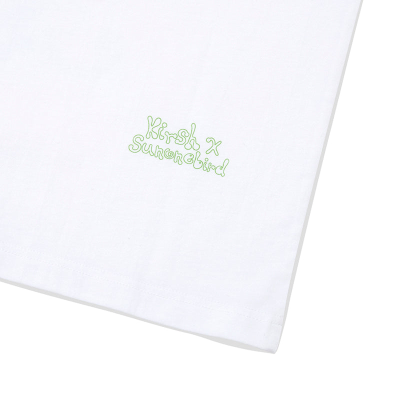 KIRSH X SUNONEBIRD グラフィックルーズフィットTシャツ【ホワイト】