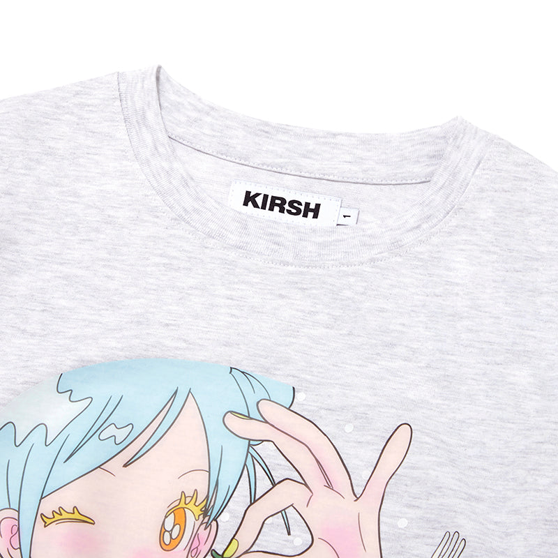 KIRSH X SUNONEBIRD グラフィックスタンダードフィットTシャツ【メランジグレー】