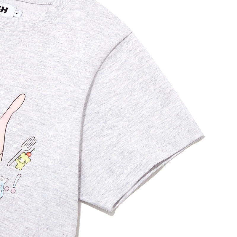 KIRSH X SUNONEBIRD グラフィックスタンダードフィットTシャツ【メランジグレー】