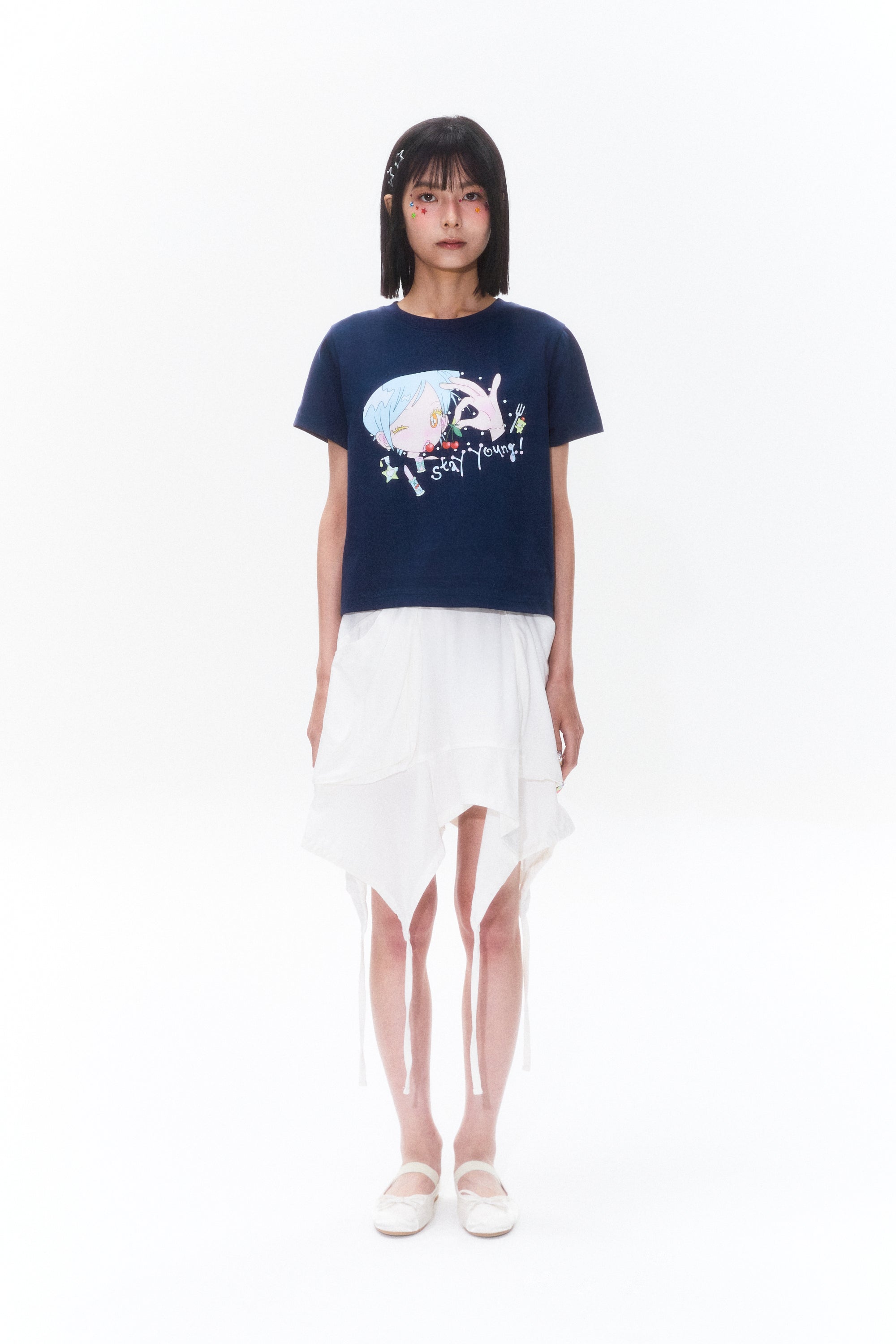 KIRSH X SUNONEBIRD グラフィックスタンダードフィットTシャツ【メランジグレー】