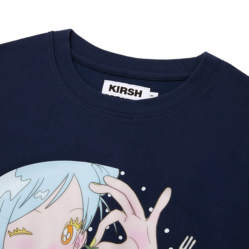 KIRSH X SUNONEBIRD グラフィックスタンダードフィットTシャツ【メランジグレー】