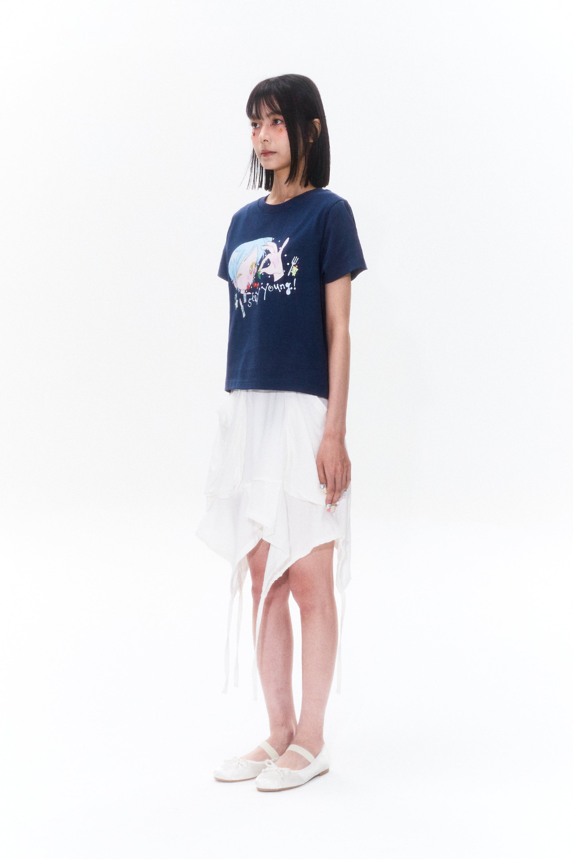 KIRSH X SUNONEBIRD グラフィックスタンダードフィットTシャツ【メランジグレー】