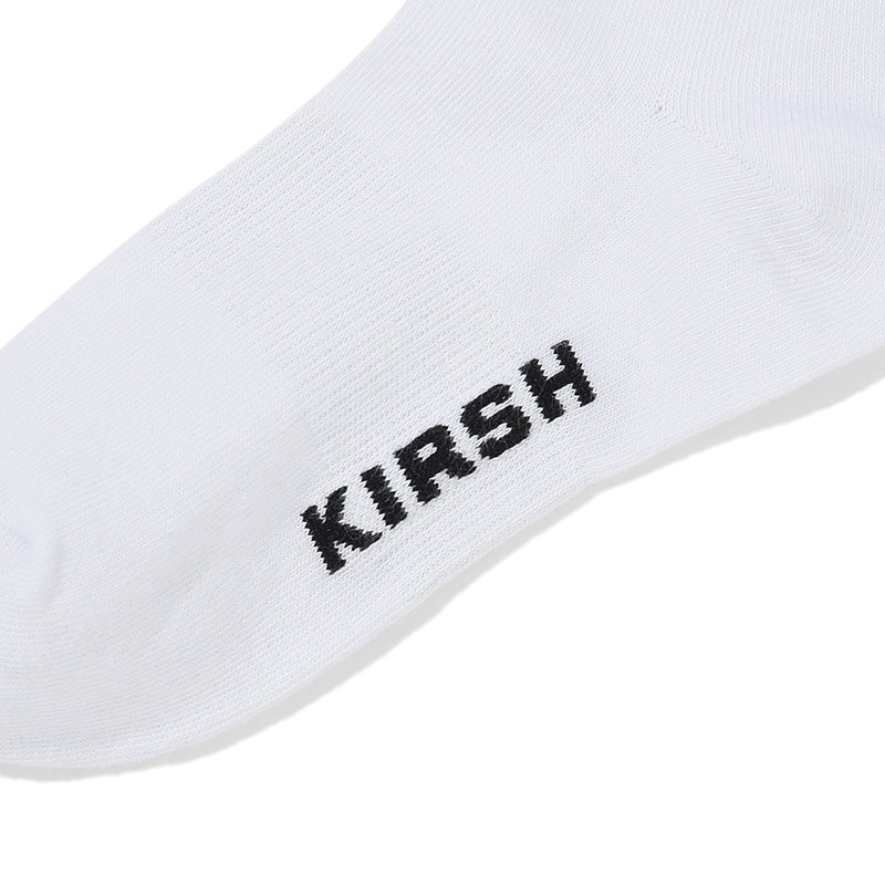 KIRSH プレーンロゴソックス2Pパック【ホワイト】