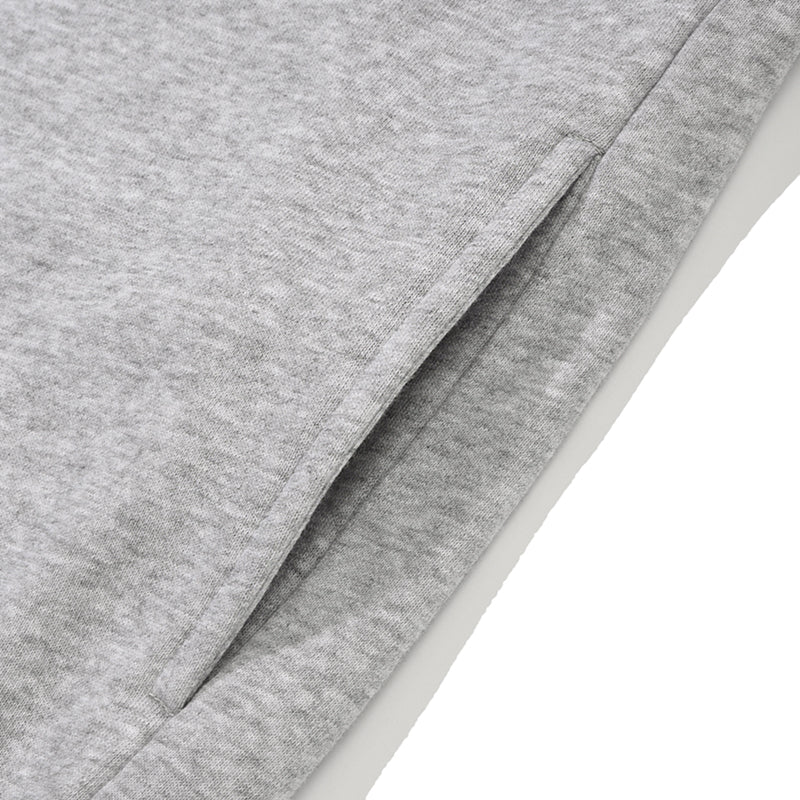 カラーブロックラグランフーディジップ アップ【メランジグレー】