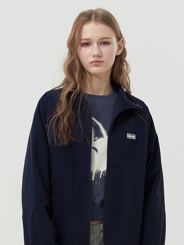 カラーブロックラグランジャンパー【ダークネイビー】