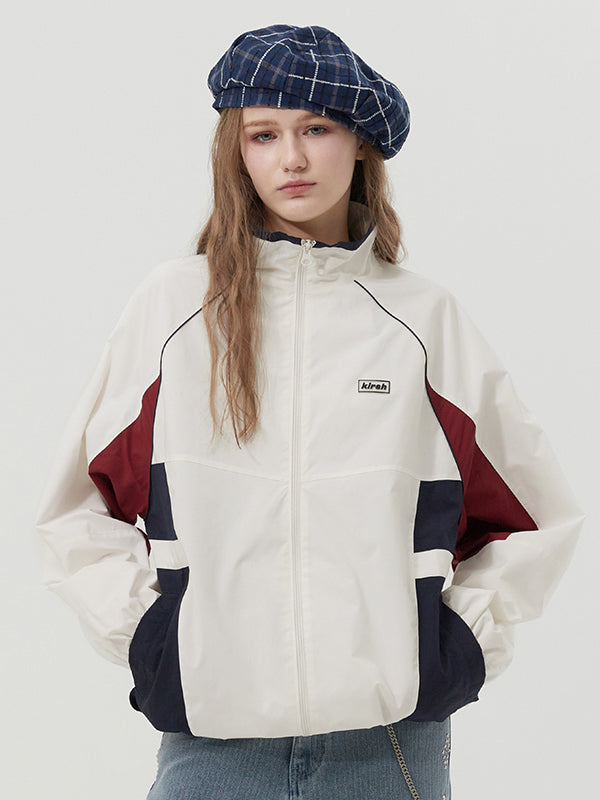 カラーブロックラグランジャンパー【ホワイト】