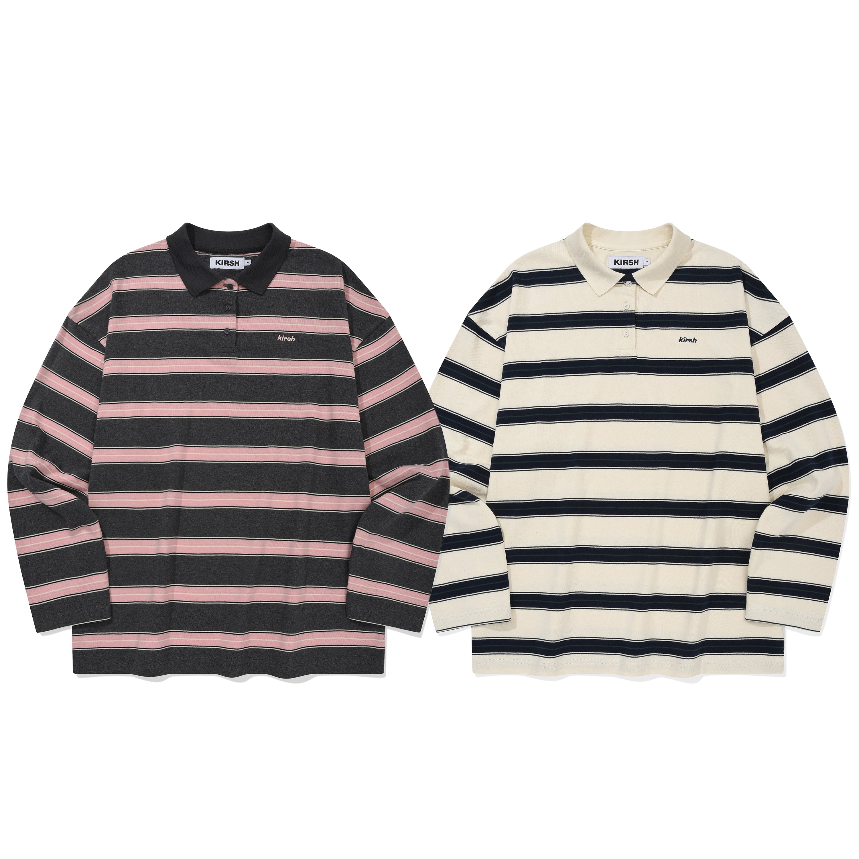 ストライプラグビーTシャツ【アイボリー】