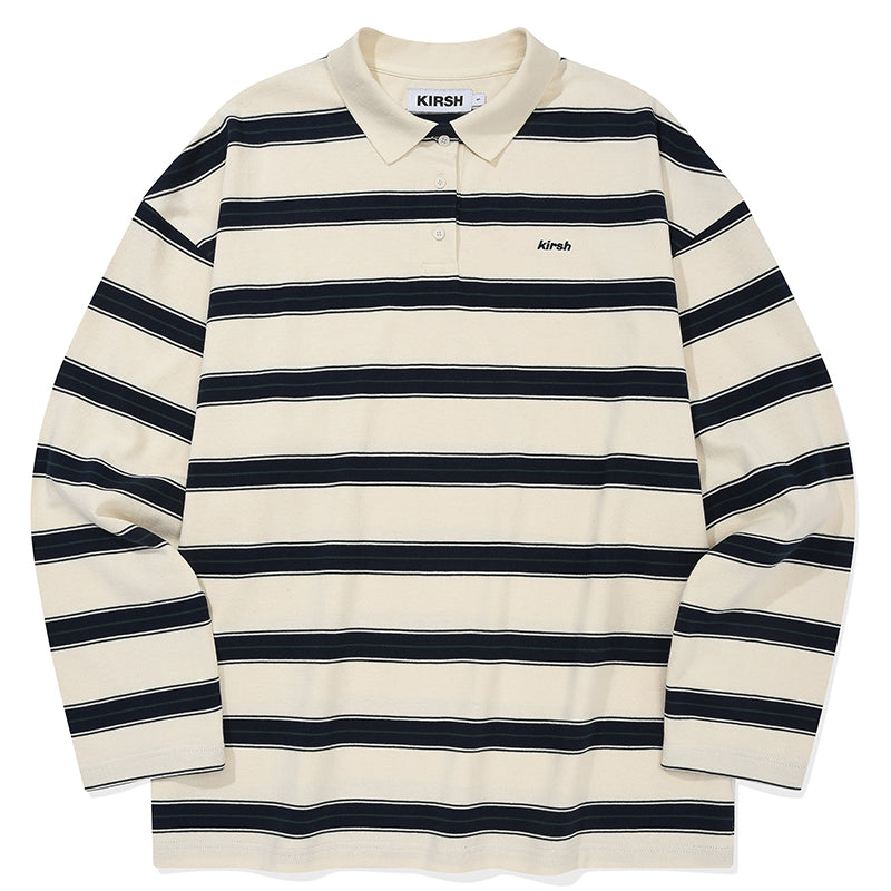 ストライプラグビーTシャツ【アイボリー】