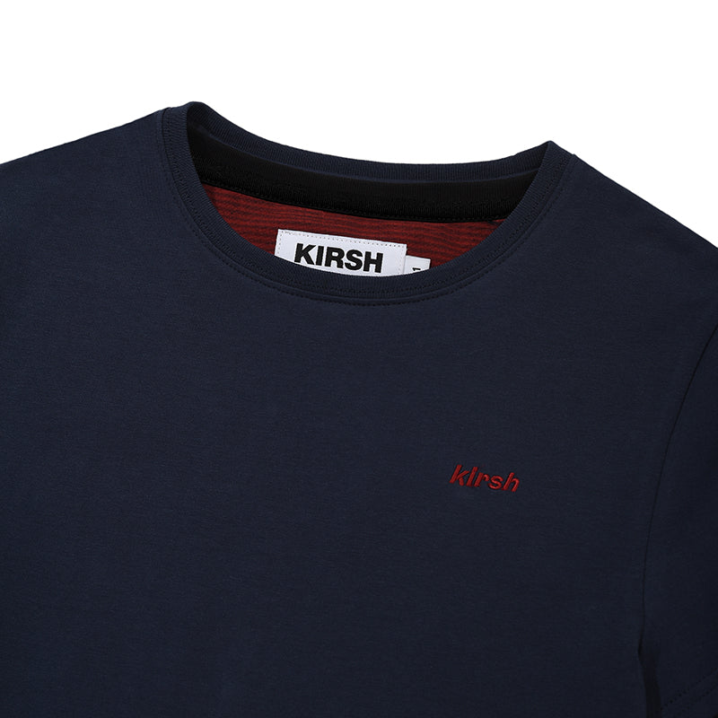 ストライプレイヤード2パックTシャツ【ネイビー】