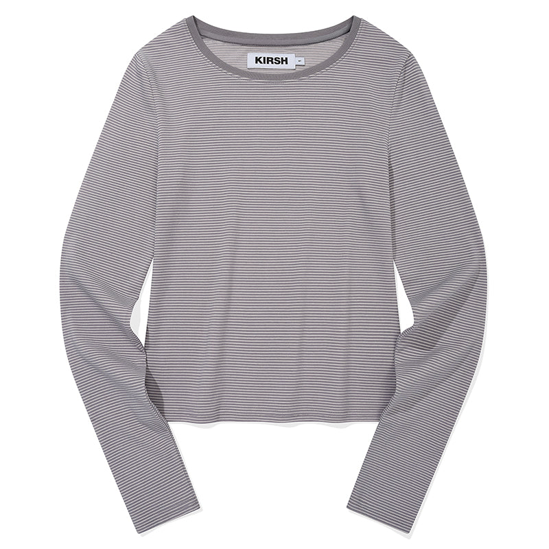 ストライプレイヤード2パックTシャツ【ネイビー】
