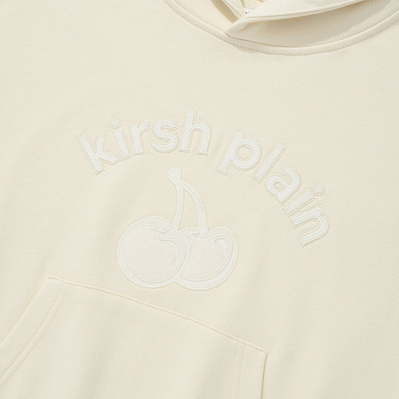 KIRSH プレーンチェリーアーチロゴクロップフーディ【アイボリー】
