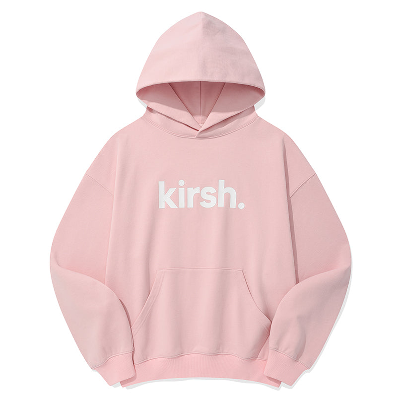 KIRSH ワーディングロゴルーズフィットフーディ【ブラック】