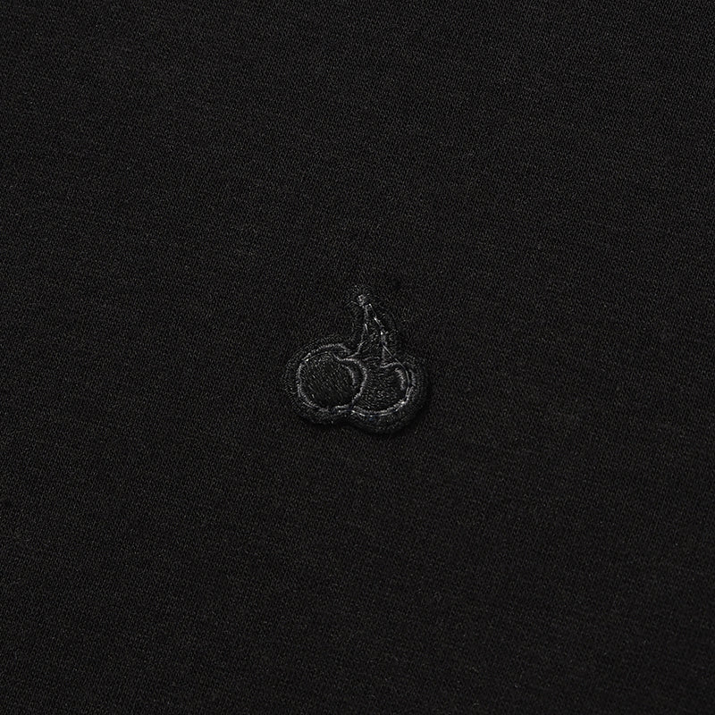 KIRSH プレーンラウンドフィテッドTシャツ【ブラック】