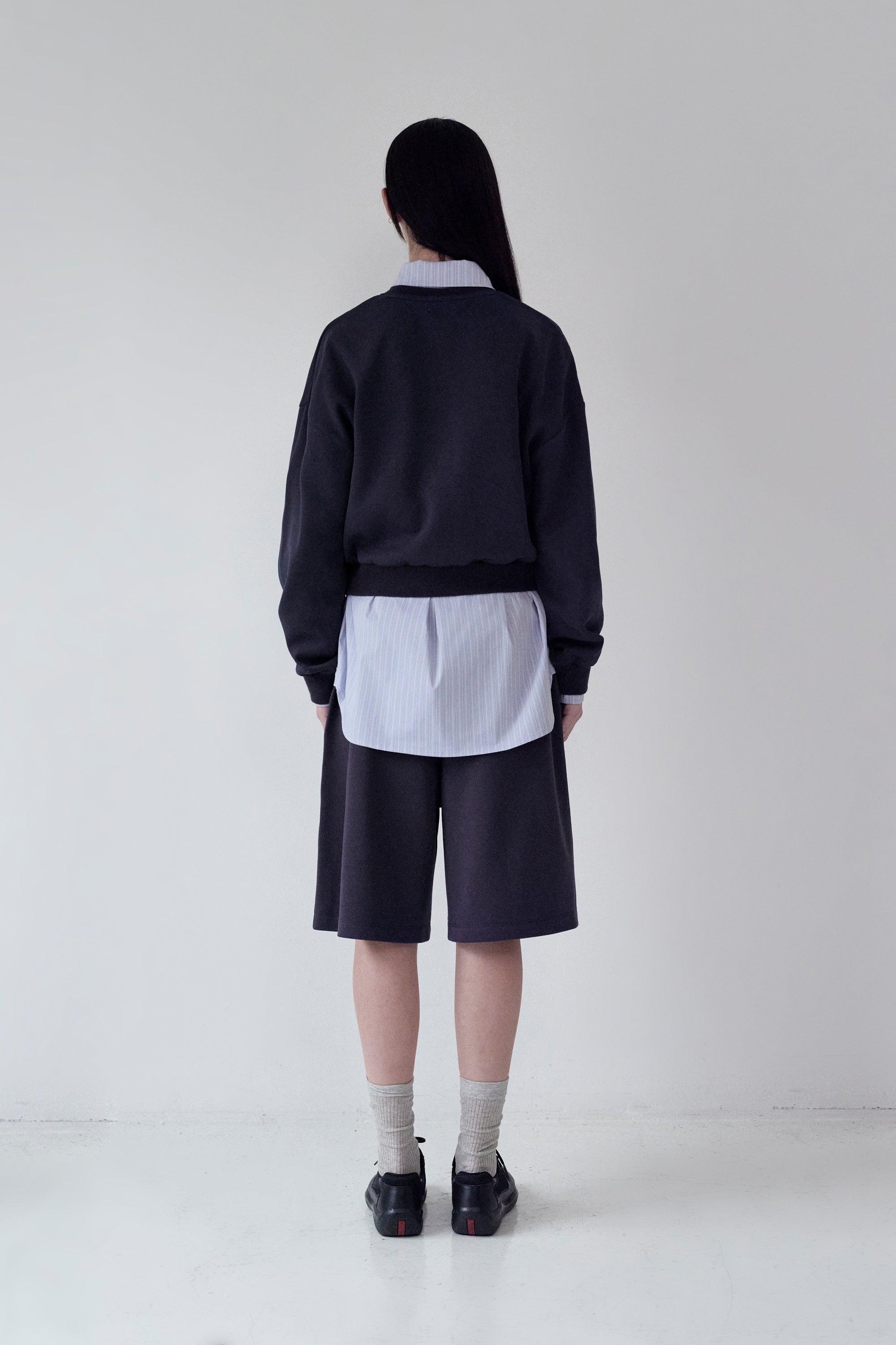 KIRSH プレーンボタンポイントスウェット【ネイビー】